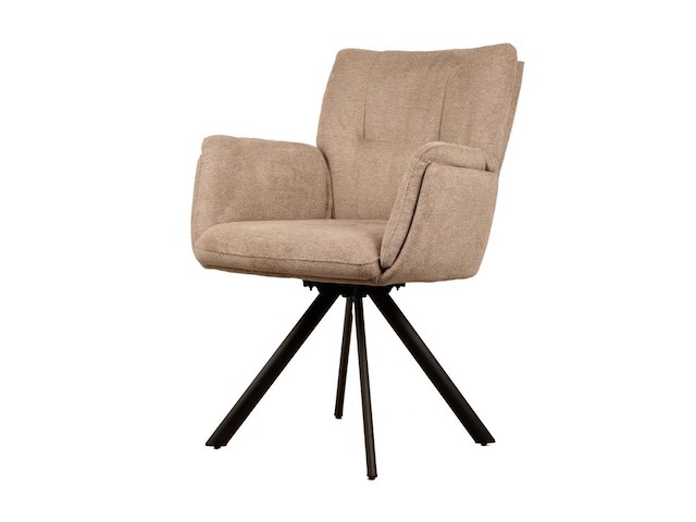 6x design eetkamerstoel beige weave - afbeelding 1 van  5