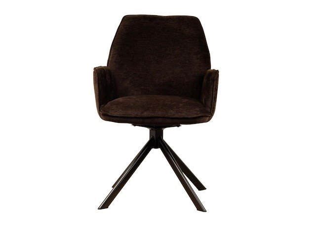 6x design eetkamerstoel bruin velvet - afbeelding 2 van  4