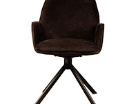 6x design eetkamerstoel bruin velvet - afbeelding 2 van  4