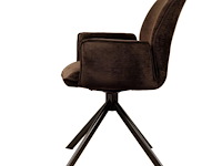 6x design eetkamerstoel bruin velvet - afbeelding 3 van  4