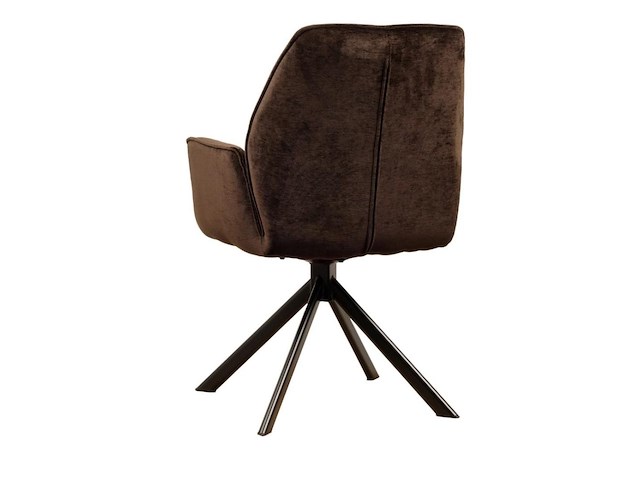 6x design eetkamerstoel bruin velvet - afbeelding 4 van  4