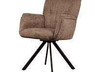 6x design eetkamerstoel bruin weave - afbeelding 1 van  5