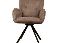 6x design eetkamerstoel bruin weave - afbeelding 2 van  5