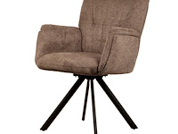 6x design eetkamerstoel bruin weave - afbeelding 1 van  5