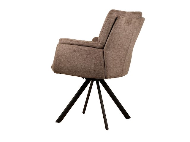 6x design eetkamerstoel bruin weave - afbeelding 4 van  5