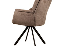 6x design eetkamerstoel bruin weave - afbeelding 4 van  5