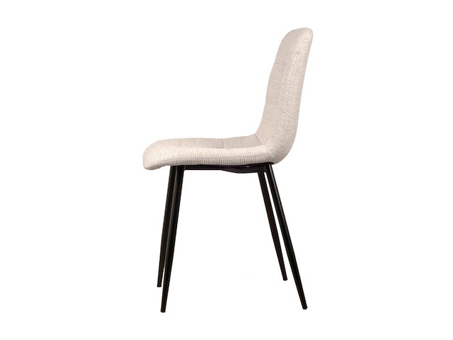 6x design eetkamerstoel ecru stof - afbeelding 2 van  3