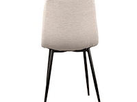 6x design eetkamerstoel ecru stof - afbeelding 3 van  3