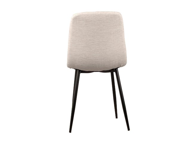 6x design eetkamerstoel ecru stof - afbeelding 3 van  3