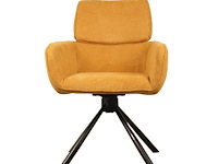 6x design eetkamerstoel geel weave - afbeelding 4 van  4