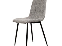 6x design eetkamerstoel grijs stof