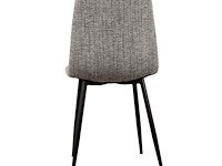 6x design eetkamerstoel grijs stof - afbeelding 3 van  3