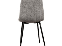 6x design eetkamerstoel grijs stof - afbeelding 3 van  3