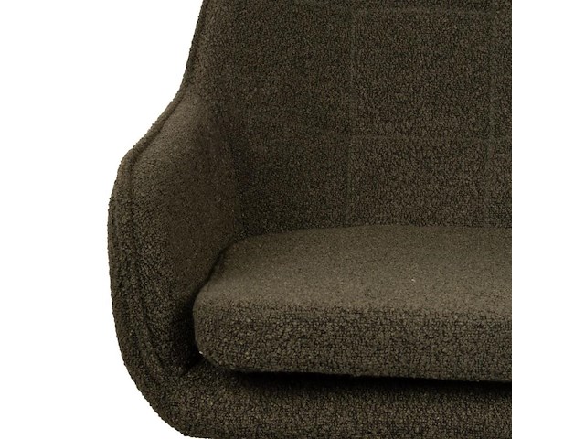 6x design eetkamerstoel groen boucle - afbeelding 4 van  5