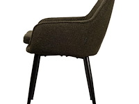 6x design eetkamerstoel groen boucle - afbeelding 3 van  5