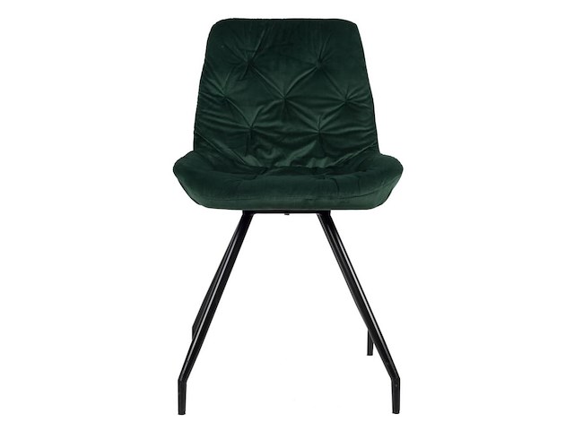 6x design eetkamerstoel groen velvet - afbeelding 2 van  5