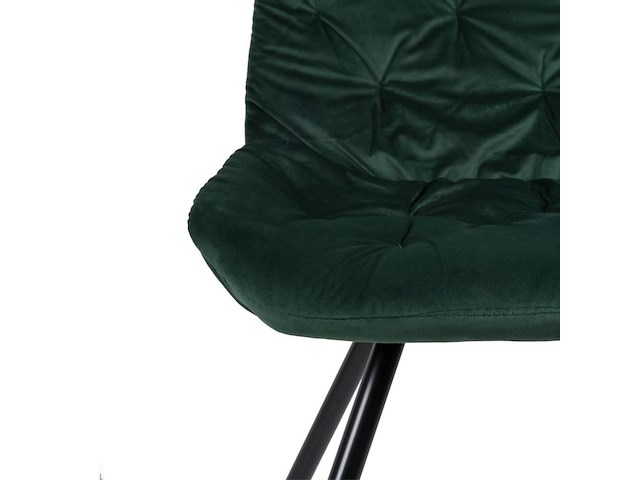 6x design eetkamerstoel groen velvet - afbeelding 3 van  5