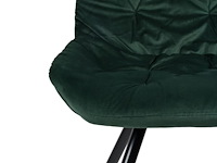 6x design eetkamerstoel groen velvet - afbeelding 3 van  5
