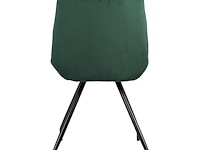 6x design eetkamerstoel groen velvet - afbeelding 5 van  5