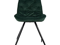6x design eetkamerstoel groen velvet - afbeelding 2 van  5