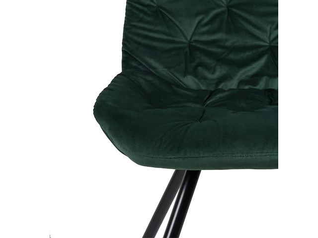6x design eetkamerstoel groen velvet - afbeelding 3 van  5