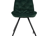 6x design eetkamerstoel groen velvet - afbeelding 2 van  5