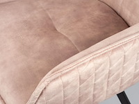 6x design eetkamerstoel licht taupe velvet - afbeelding 5 van  5
