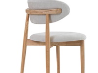 6x design eetkamerstoel naturel eikenhout - afbeelding 4 van  5