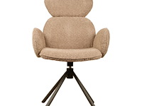 6x design eetkamerstoel taupe chenille - afbeelding 2 van  5