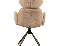 6x design eetkamerstoel taupe chenille - afbeelding 4 van  5