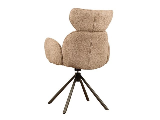 6x design eetkamerstoel taupe chenille - afbeelding 5 van  5