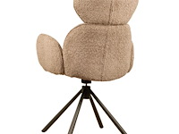 6x design eetkamerstoel taupe chenille - afbeelding 5 van  5