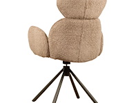 6x design eetkamerstoel taupe chenille - afbeelding 5 van  5