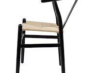 6x design eetkamerstoel zwart beige - afbeelding 4 van  4