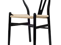 6x design eetkamerstoel zwart beige - afbeelding 1 van  4