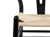 6x design eetkamerstoel zwart beige - afbeelding 3 van  4