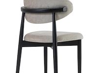 6x design eetkamerstoel zwart eikenhout - afbeelding 4 van  5