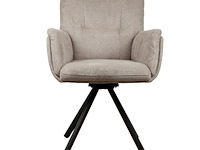 6x design eetkamerstoelen beige - afbeelding 2 van  5