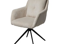 6x design eetkamerstoelen cream