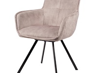 6x design eetkamerstoelen light taupe