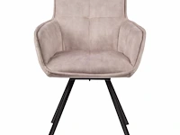 6x design eetkamerstoelen light taupe - afbeelding 2 van  3
