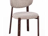6x design eetkamerstoelen walnut