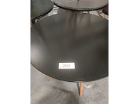 6x design tafel met houten poten zwart diam 80cm (6x) - afbeelding 1 van  2