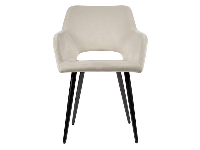 6x dining chair off white velvet showroommodellen - afbeelding 2 van  2