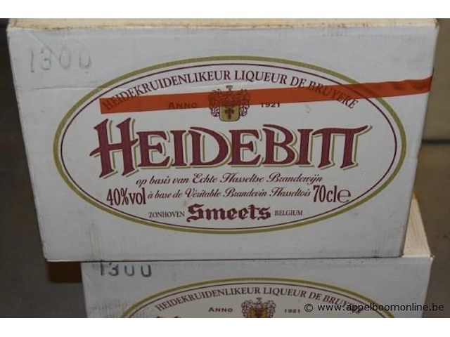 6x doos likeur, smeets, heidebitt, 40% vol, 70cl - afbeelding 2 van  3