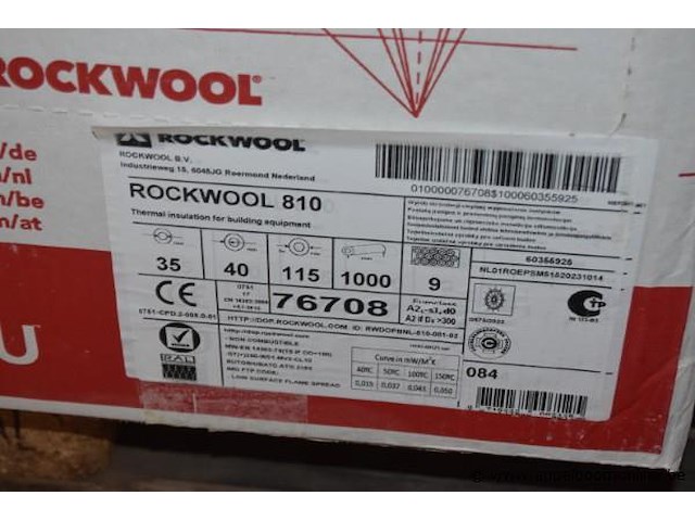 6x doos thermische isolatie, rockwool, 810, 35mm id, 40mm dikte, 1000mm lengte, alu - afbeelding 4 van  5