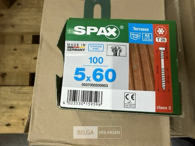 6x dozen spax vlonderschroeven 5x60 (100 st/doos) - afbeelding 2 van  2