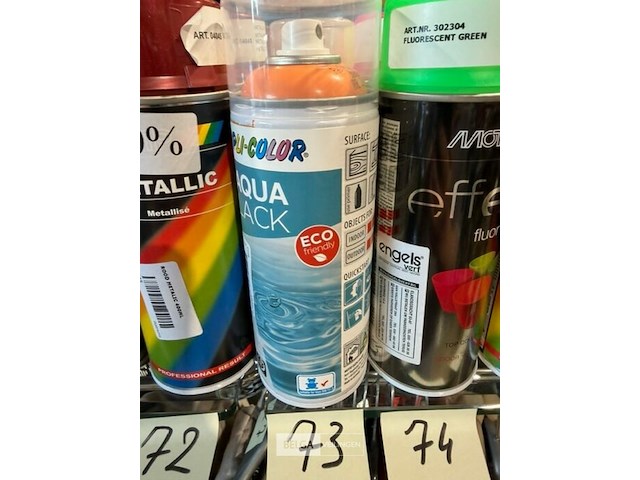 6x dupli-color aqualak hoogglanzend pasteloranje ral2003 350ml (houdbaar tot 2034) - afbeelding 1 van  2