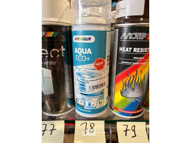 6x dupli-color aqualak wit hoogglans ral9010 350ml (houdbaar tot 2034) - afbeelding 1 van  2