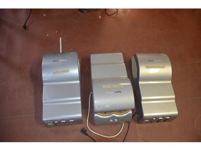 6x dyson airblade ab14 handdrogers en 6x dyson airblade ab01 handdrogers, gebruikt, werking onbekend (b421) - afbeelding 1 van  6